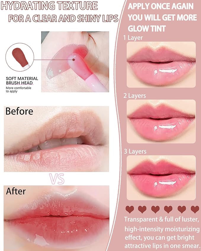 Lip Glow Oil, Mahogany, Lip Care Gift