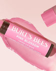 Burts Bees Tinted Lip Balm Pink Blossom; 8 Hour Moisture; Provides a Hint of Color; Nourishing Shea Butter; 100% Natural Origin; 1 Tube; 0.15 Oz. (Package May Vary)