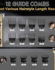 GSKY Hair Clippers for Men Professional, Cordless Clippers for Hair Cutting, Mens Hair Clippers and Trimmer Kit for Barber with LED Display