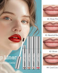 4Pcs Peel Off Lip Liner Stain - Long-Lasting, Smudge-Proof, Waterproof Nude Matte Lip Tint, Non-Fading Peel Off Lip Color, Effortless Precision & Full Coverage, Vegan & Cruelty-Free