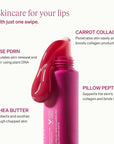 LipLock Jelly Serum for Dry Lips, Long-Lasting, Hydrating, Plumping, Glossy Mask with Rose PDRN, Carrot Collagen, Pillow Peptide, Moisturizing Tinted Lip Balm. (Grape Crush)