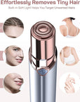 Facial Hair Remover for Women's Face Chin Lip Mustache Neck Armpit Peach Fuzz, Gurelax Electric Painless Hair Removal Device with 2 Replacement Heads