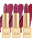 Oulac Metallic Lipstick Set- Dark Lipcolor with Moisturizing Formula, Vegan Beauty, Full-Coverage Lip Color, Christmas Gifts for Women, 4.3g X 3PCS