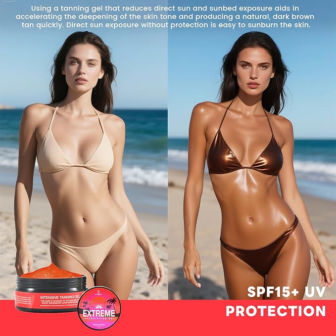 Shine Brown Tanning Gel Tan Accelerator Gel Intensive Tanning Oil for Outdoor Sun & Tanning Beds (watermelon)
