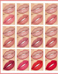 12 Colors Lip Liner Combo, Matte Lipstick Lip Liner Set, long-lasting Lip Pencil Waterproof & Non-Stick Cup, Smooth Texture High Pigmented Natural Lip Pen Makeup Gift