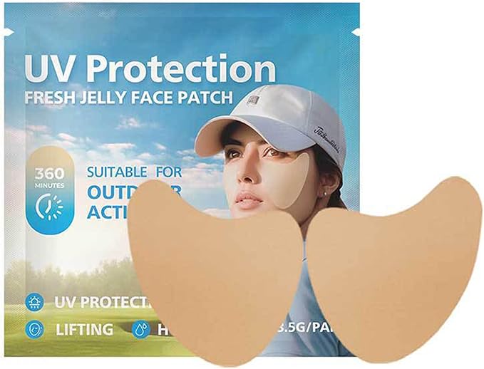 5 Pairs UV Protective Face Patch, Sunscreen Face Patch for Eye Golf Sunscreen Patches Moisturizing Sunl Protection Stickers for Summer Outdoor, Outdoor Sports Golf Accessories