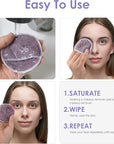 SUNLAND Reusable Makeup Remover Pads for Face,Eye,Lips 16 Pack Microfiber Face Cleansing Gloves Washable with Laundry Bag and Travel Bag Rounds Toner Pads (Round 3.15inchx16, dpurple)