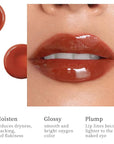 5 Pcs Hydrating Lip Gloss Lip Jam Set, High Shine Glass Finish Nude Colors Moisturizing Glitter Plumping Lip Gloss Shiny Jelly Liquid Lipstick for Girls and Women