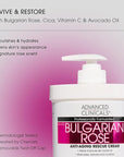 Advanced Clinicals Bulgarian Rose Lotion For Women | Rose Scented Vitamin C Body Lotion Cream | Visible Anti Aging Vitamin E Moisturizer Body Butter Improves Look Of Sagging Dry Skin & Texture, 16 Oz