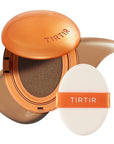TIRTIR Mask Fit Ai Filter Cushion Foundation | AI-Like Semi-Matte Finish - Up to 72-Hour Medium to Full Coverage Korean BB Cushion Make up Beauty, #37N Peanut Almond, 0.63 Fl Oz