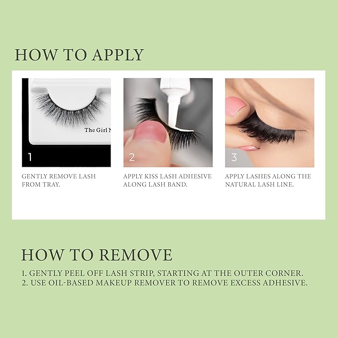 KISS Lash Couture The Muses Collection False Eyelashes, Legacy', 12 mm, Handmade, Refined Faux Silk, Contact Lens Friendly, Easy to Apply, Includes 1 Pair Reusable Strip Lashes (Pack of 2)