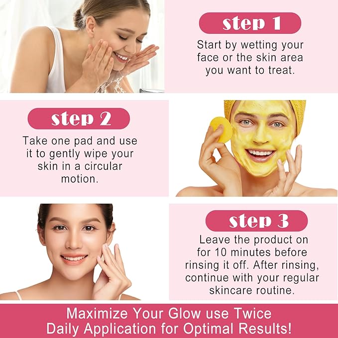 2 pack turmeric cleansing pads,