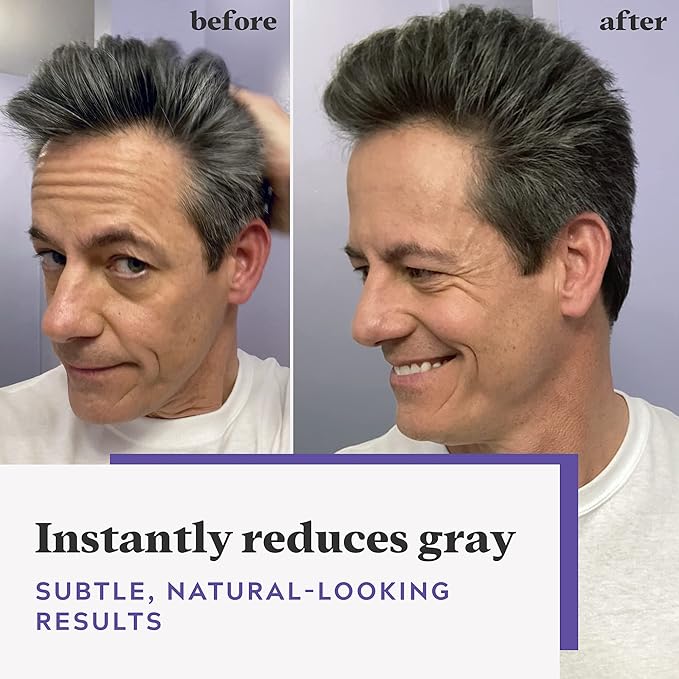 Just For Men Touch of Gray, Mens Hair Color Kit with Comb Applicator for Easy Application, Great for a Salt and Pepper Look - Medium Brown, T-35, Pack of 1