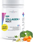 Livingood Daily Collagen Powder for Women and Men, Vanilla, Grass Fed Protein, Hydrolyzed Collagen Peptides with Vitamin C & Multi Vitamins for Hair, Skin, Nail & Gut Health, Gluten Free, 30 Servings