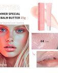 Summer Special Lip Butter Balm, Hydrating, Nourishing & Softening Lip Care with Natural Oils & Fruit Extracts, Long-Lasting Moisture, Non-Sticky Shine, Soften Dry Lips Lip Care (#4 Cake (glitter)