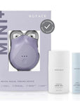 NuFACE MINI+ Microcurrent Facial Device Kit - FDA Cleared Face Sculpting & Skin Tightening Device to Contour, Lift & Tone + Microcurrent Gel Activator & Silk Creme - Violet Dusk