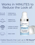 Plexaderm Rapid Reduction Eye Serum - Visibly Reduces Under-Eye Bags, Wrinkles, Dark Circles, Fine Lines & Crow's Feet Instantly, Anti Aging Wrinkle Remover for Face, Pump