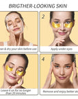 Under Eye Patches (24 Pairs) - Gifts for Women - Golden Under Eye Mask for Dark Circles, Puffiness & Wrinkles, Eye Gels Pads for Refreshing, Revitalizing - Bridesmaid Gifts