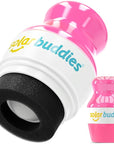 Solar Buddies Sunscreen Applicator - Single Full Pink - Refillable Roll on Sponge Sunscreen, Suncream & Lotion Applicator For Kids, Adults & Families - Holds 3.4fl oz, Perfect Size for Travel