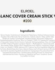 Blanc Cover Cream Stick V White - Korean Color-Changing Foundation Stick with Volufiline - Medium to Full Coverage Dewy Finish Base Makeup - Dual-Ended with Detachable Brush (200 Fair)