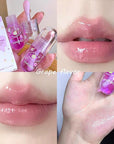 4 Pcs Lip Gloss Oil Set, Fruit Flavored Lip Gloss Set Cute Lip Jelly Hydrating Lip Make-Up for Kids and Teens, Kid Friendly, Party Gift, Non-toxic