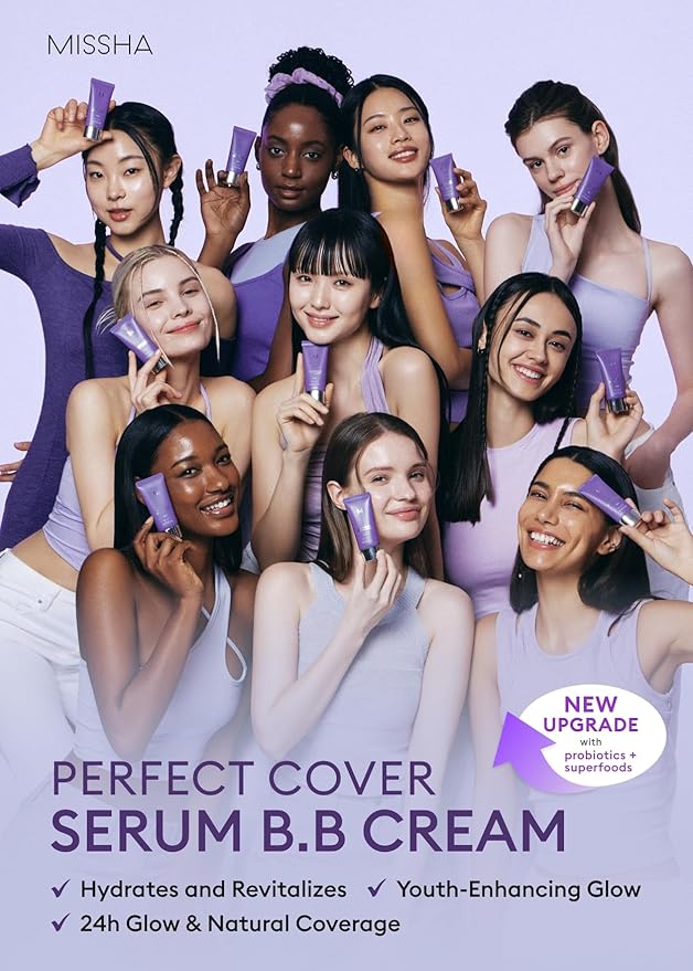 MISSHA M PERFECT COVER SERUM BB CREAM No.13 Light Fair- Fair with Cool Undertone, Skin Tint, Tinted Moisturizer, Skin Care Foundation Makeup, Superfood Complex, Glass Skin, Korean Makeup,1.18 Fl oz