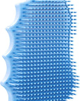 Silicone Body Scrubber Silver-Infused Dual-Sided 3-in-1 for Shower, Body Cleaning+Massage+Exfoliator Body Brush Buffer for Men and Women, Silicone Loofah, Non-Slip Handle (Sky Blue)
