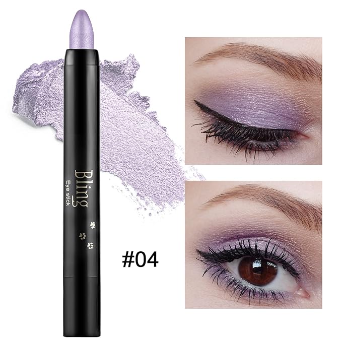 Boobeen Waterproof Eyeshadow Stick - Shimmer Cream Eyeshadow Pencil Create Glitter Eye Makeup, Easy to Use (08#)