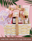 Bath and Body Gift Baskets for Women, 12 Pcs Vanilla Oat Spa Gifts for Women. Bath Gift Set Enriched Shea Butter. Home Spa with Shower Gel, Body Oil, Saint Roy Gifts for Mom