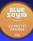 Blue Squid Face Paint Water Based Single Cake Professional Face Paint & Body Paint - Water Activated, Kids Adults Face Painting for Costume, Halloween Makeup, Cosplay - UV Pastel Orange Face Paint 30g