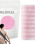 Blissal Exfoliating Shower Towel - Long Washcloth Back Body Scrubber for Men & Women (Pink)