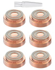 Gen 2 Replacement Heads Compatible With Flawless Facial Hair Remover For Women, Double Ring Replacement Blades For Old Flawless, 6 Count