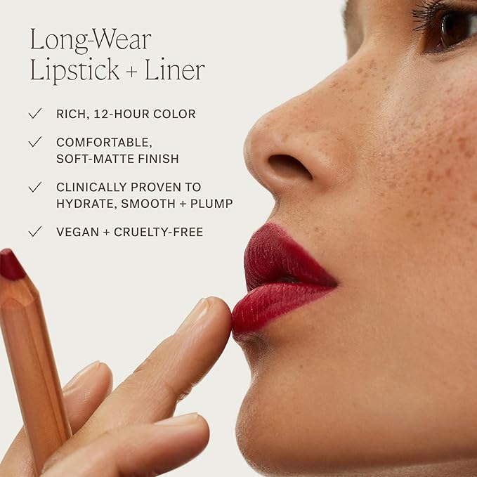 ILIA - Lip Sketch Hydrating Crayon | Non-Toxic, Cruelty-Free, Hyaluronic Acid, Hydrating + Long Lasting, Crease-Resistant, Demi-Matte (Blue Note)