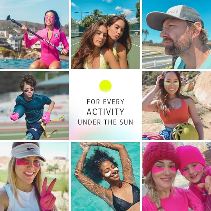 Sun Patch Under-Eye UV Protection Patches – Sparkle Sun Kiss Gold – Reusable UPF 50+ Silicone Patches for Sun Protection & Style – 2 Pairs (4 Total) – Waterproof, Hypoallergenic