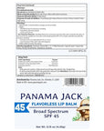 Panama Jack Sunscreen Lip Balm - SPF 45, Broad Spectrum UVA-UVB Sunscreen Protection, Prevents & Soothes Dry, Chapped Lips