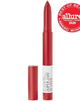 Maybelline Super Stay Ink Crayon Lipstick Makeup, Precision Tip Matte Lip Crayon with Built-in Sharpener, Longwear Up To 8Hrs, Hustle In Heels, Apple Red, 1 Count