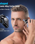 Professional Hair Clippers Trimmer for Men - Cordless Barber Clippers Set with High Torque Brushless Motor & DLC Coated Detachable Blade& Charging Stand, Premium Gifts for Men