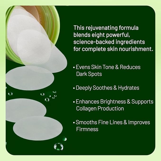 Korean Toner Pads (100 Count) – Hydrating & Anti-Aging for Dark Spots, Wrinkles & Uneven Skin – Infused with Snail Extract, CICA, Niacinamide & Peptides for a Clear, Radiant Complexion