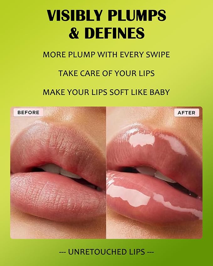 4 Colors Lip Oil Lip Glaze,Hydrating Tinted Plumping Lip Gloss,Clear Pink Shiny Glow Reviver Lip Care Oil,Longlasting Non-sticky Transparent Lip Oil,Women's Day Makeup Gift Kit for Women-SetA