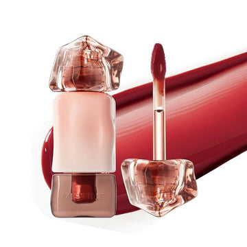 Mistine Lip Gloss Thai latte Long Lasting Lip Glaze Non-sticky Lip Tint Gloss with 1% Peptide Glossy Finish L08 Coconut Island Sunset 0.1 fl oz 1 Count