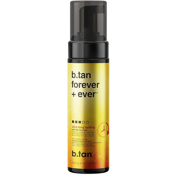 b.tan Ultra Long Lasting Self Tanner | Forever & Ever - Lasts Up to 11 Days, Fast Self Tanning, 1 Hour Sunless Tanner Mousse, No Fake Tan Smell, No Added Nasties, Vegan, Cruelty Free, 6.7 Fl Oz