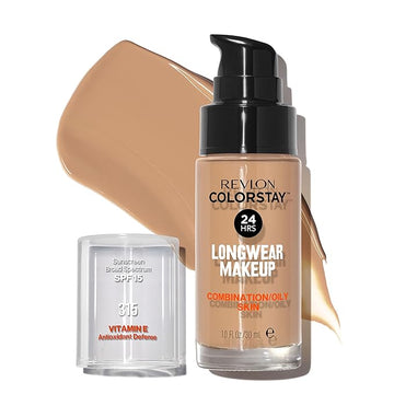 Revlon Liquid Foundation, ColorStay Face Makeup for Combination Butterscotch (315), 1.0 oz