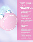 FOREO BEAR Mini Microcurrent Facial Device - Face Sculpting Tool - Firm & Contour - Reduce Double Chin - Non-Invasive - Increases Absorption of Facial Skin Care Products - Pearl Pink