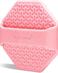 Sud Scrub® Antimicrobial Silicone Face Scrubber, 1 Pack, Gentle Face Exfoliator for Sensitive Skin, Eco Friendly Facial Cleansing Brush, Exfoliating Face Brush for Men and Women (Pink)