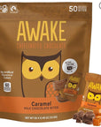 AWAKE - Caffeinated Chocolate Bites - Caramel Milk Chocolate, 50 Bites - 50mg Caffeine - Individually Wrapped Energy Bites - Coffee Alternative - Fairtrade, Gluten Free, Non GMO - 0.48oz