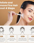 Dermaplaning Tool for Face, 20 Blade Refills, Dermaplane Razor for Face, Hair Remover Blade for Eyebrows and Peach Fuzz, Facial Shaver for Women That Helps Exfoliate and Smooth The Skin