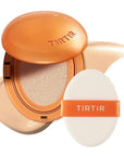 TIRTIR Mask Fit Ai Filter Cushion Foundation | AI-Like Semi-Matte Finish - Up to 72-Hour Medium to Full Coverage Korean BB Cushion Make up Beauty, #21N Ivory, 0.63 Fl Oz