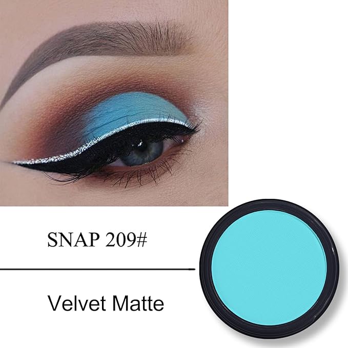 Erinde Single Sky Blue Matte Eyeshadow Palette, High Pigmented Eye Shadow Powder, Long Lasting, Ultra-Blendable, Intense Color