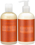 Shea Moisture Mango & Carrot Kids, Extra-Nourishing, Shampoo (8 Oz) and Conditioner (7.7 Oz), Orange Blossom Extract, Dry, Delicate Hair, Vitamin B-5 & Vitamin E, 2 Piece Set
