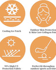 5 Pairs UV Protective Face Patch, Sunscreen Face Patch for Eye Golf Sunscreen Patches Moisturizing Sunl Protection Stickers for Summer Outdoor, Outdoor Sports Golf Accessories